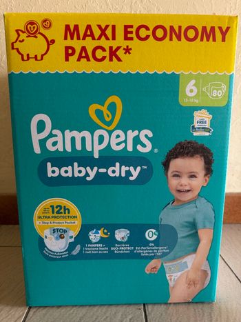 80 couches Pampers Baby Dry Taille 6 