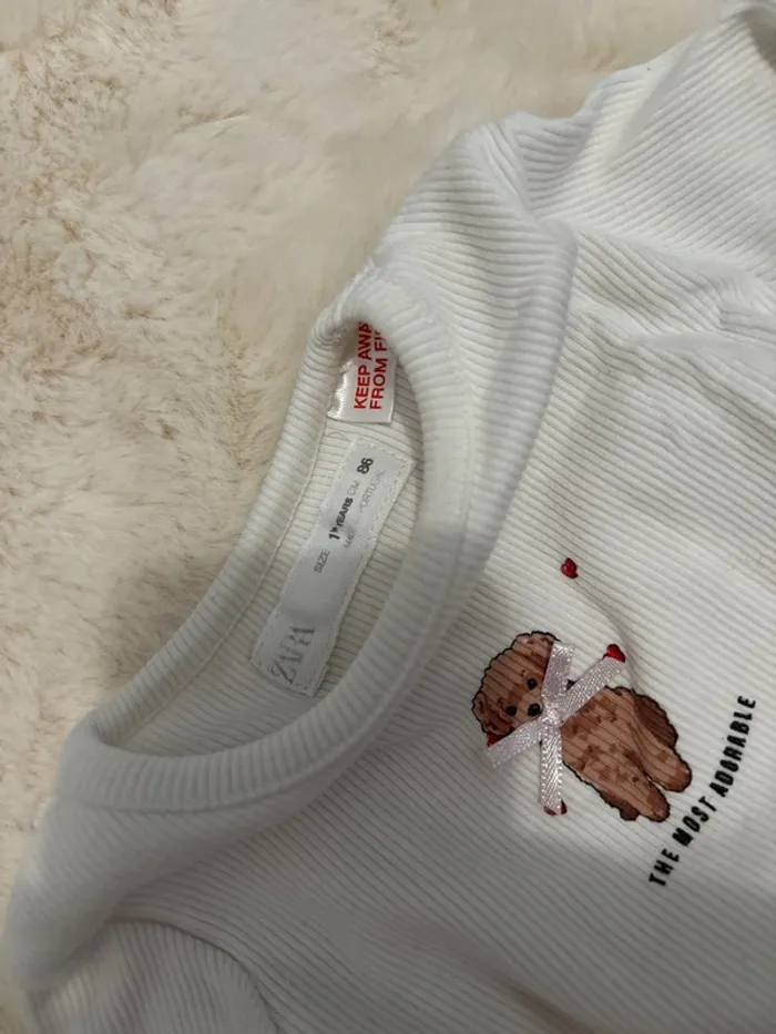 T-shirt manches longues bébé fille 18 mois Zara - photo numéro 4