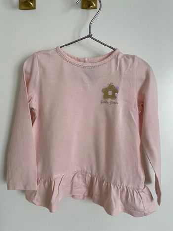 T shirt manches longues à volants