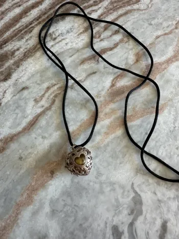 Bola de grossesse cœur en argent et laiton 💫
