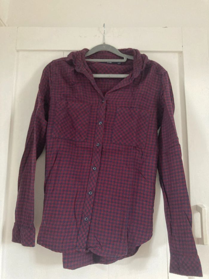 Chemise bordeaux bleue marine neuve Kiabi - photo numéro 2