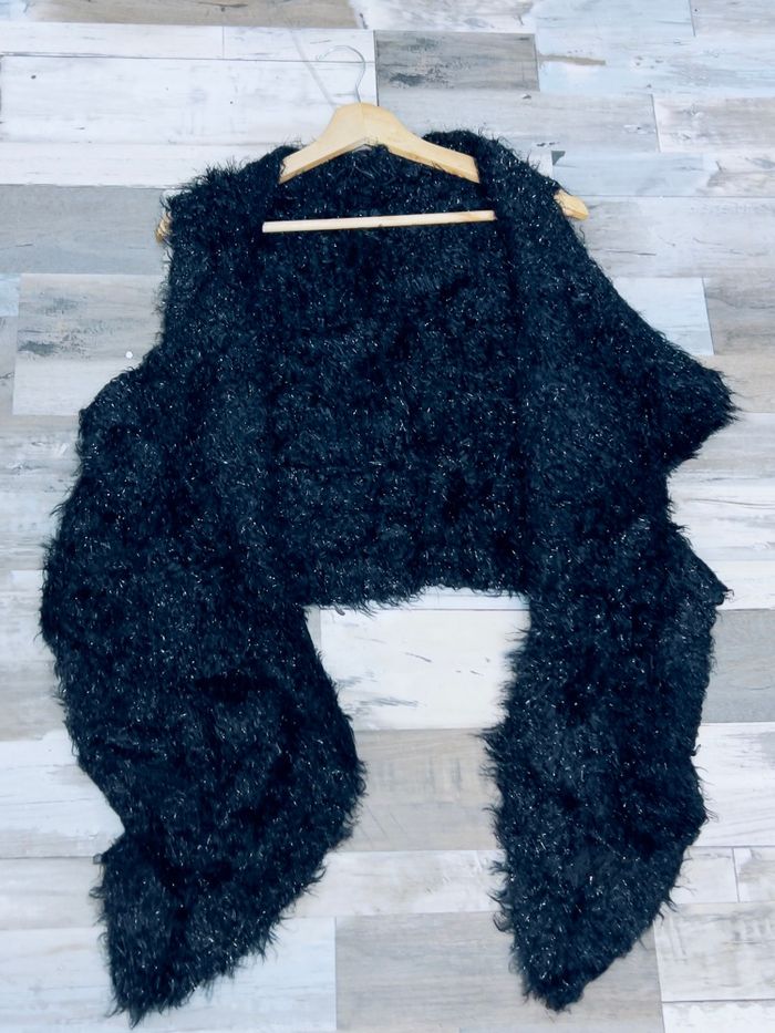 Gilet pull asymétrique scintillant argenté - photo numéro 6