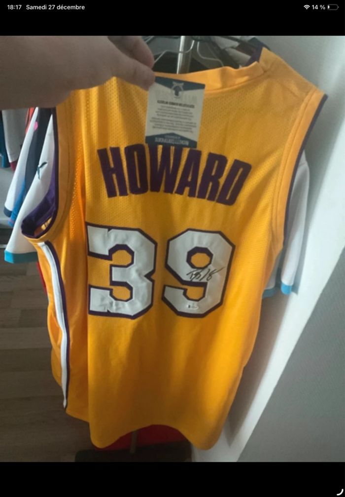 Maillot autographe Dwight Howard NBA Lakers NBA CAO beckett collector basketball usa