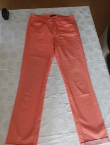 Pantalon jeans court  femme Mise Au Green taille 36 coupe droite et court