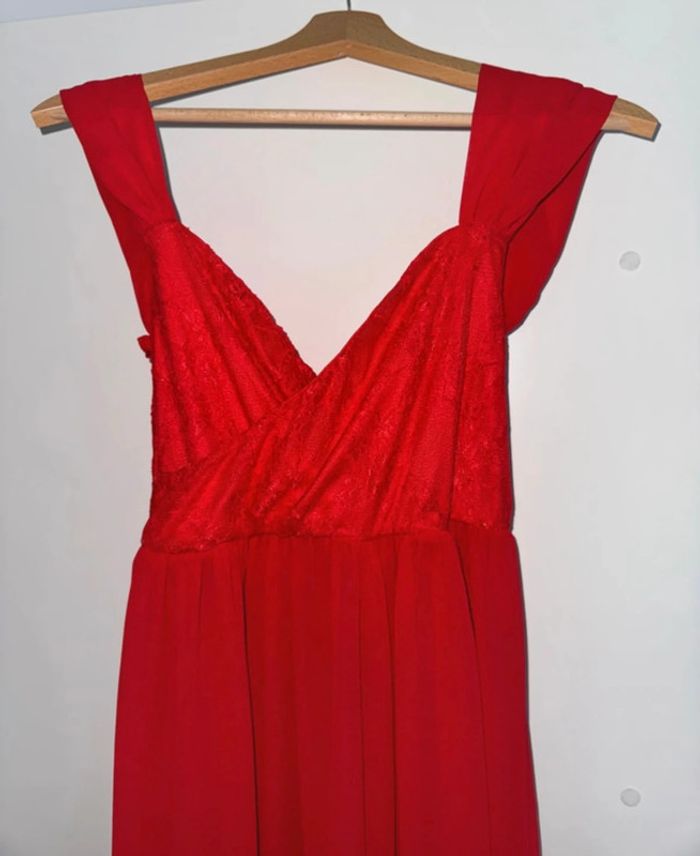 Robe de grossesse épaule dénudée rouge - photo numéro 3