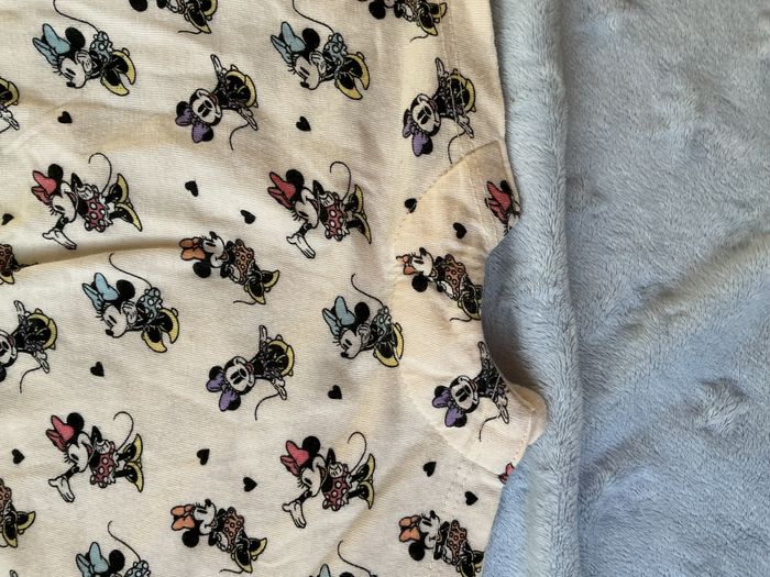 combinaison short débardeur beige motifs minnie disney 3 mois pressions entre les jambes - photo numéro 4