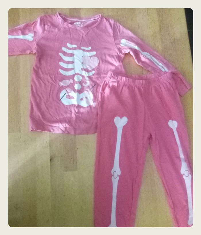 Pyjama coton squelette phosphorescent Achat occasion Pyjamas