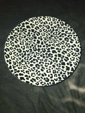 Lot 6 assiettes plates léopard