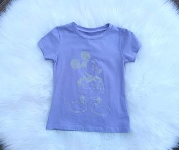 Tee shirt avec motif Mickey en strass, taille 7/8 ans