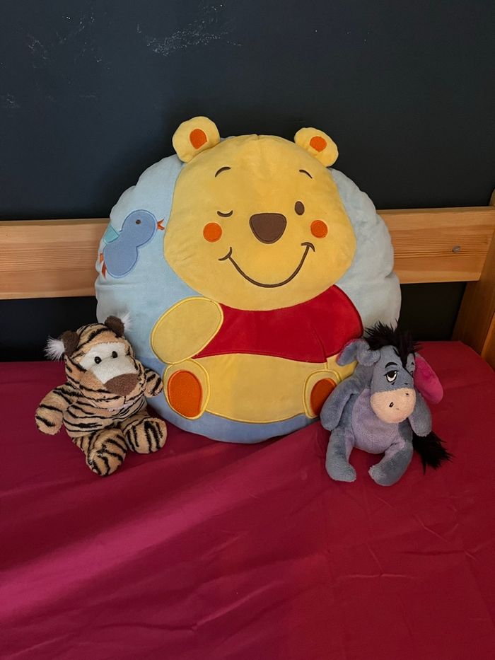 Coussin et 2 peluches Disney - photo numéro 2