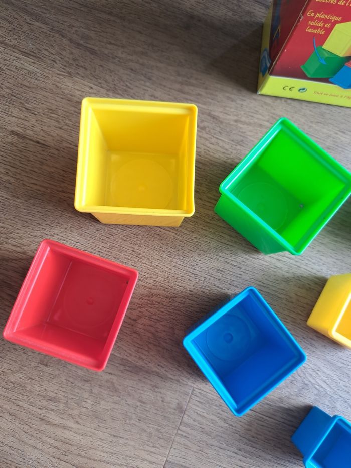 Jeux cubes à gigognes vintage - photo numéro 3