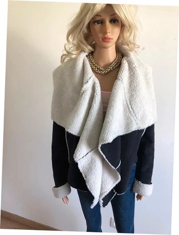 Manteau noir et blanc écru Women Only taille 38 bon état