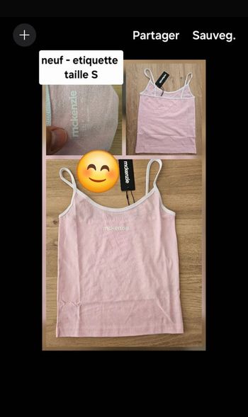 Débardeur fille adolescente femme taille s rose neuf