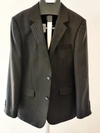 Veste rayée noire Sergio Vitti taille 50