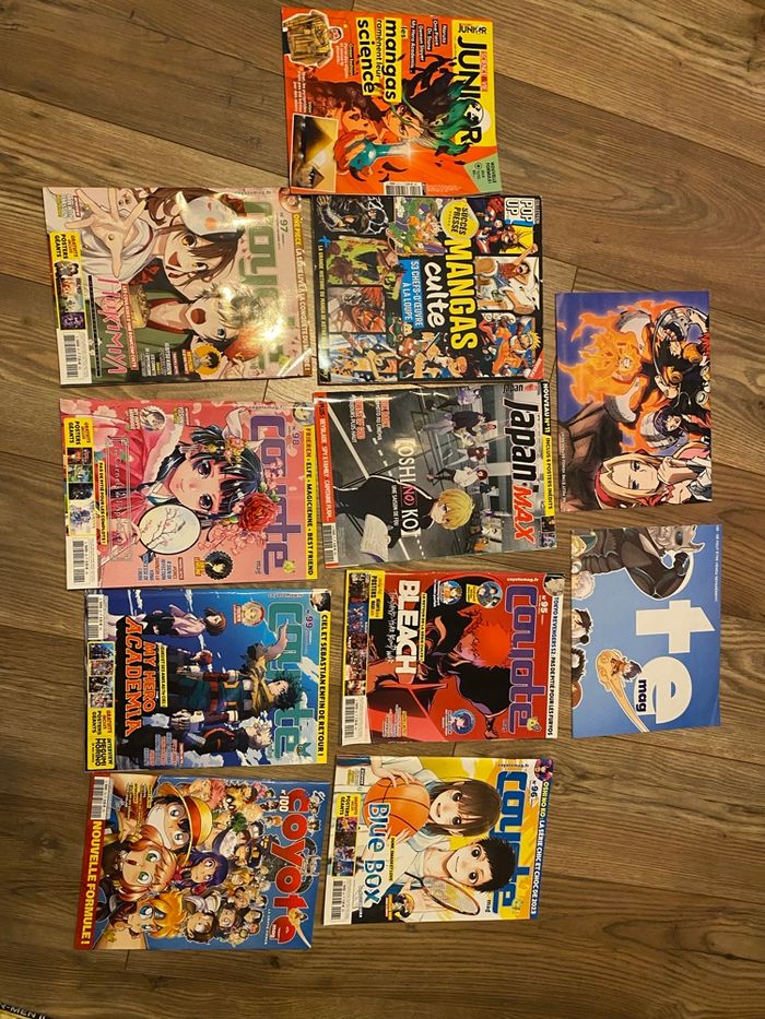 Lot 9 magazines spécial mangas