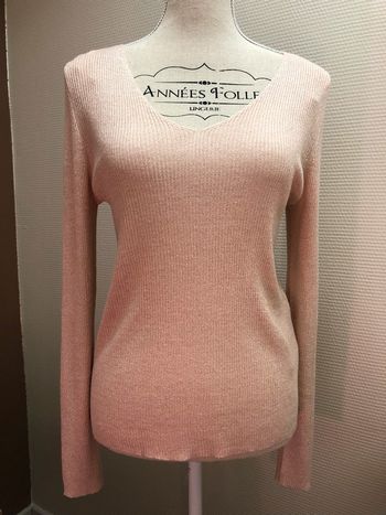 Pull brillant camaïeu