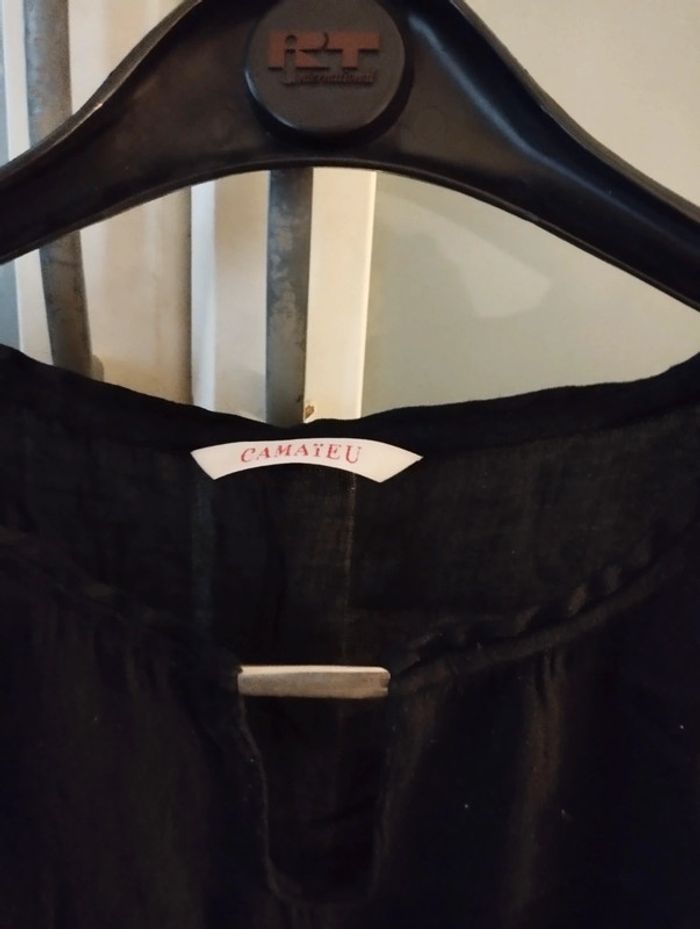 Blouse noire sans manches - photo numéro 2