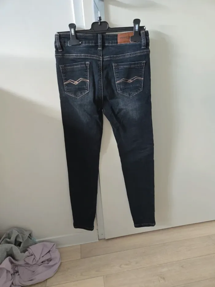 Jeans slim fille taille 10ans mini mignon - photo numéro 4