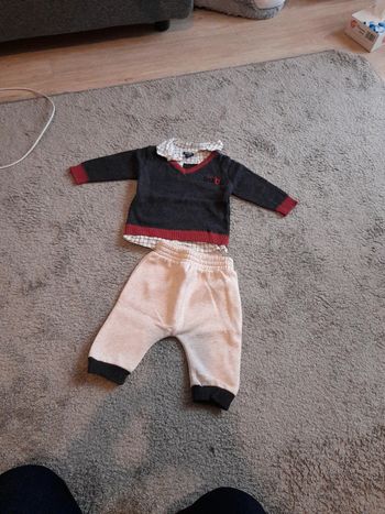 Ensemble pull chemise 3 mois