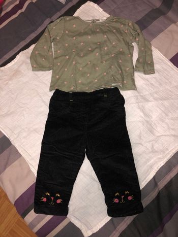 Haut et pantalon fille 9 mois