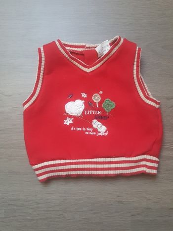 Pull sans manches taille 6 mois