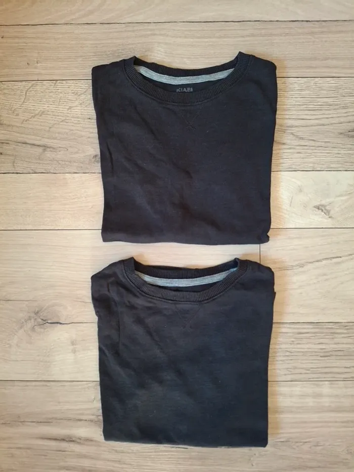 Tea shirt noir manche longue 6 ans - photo numéro 2