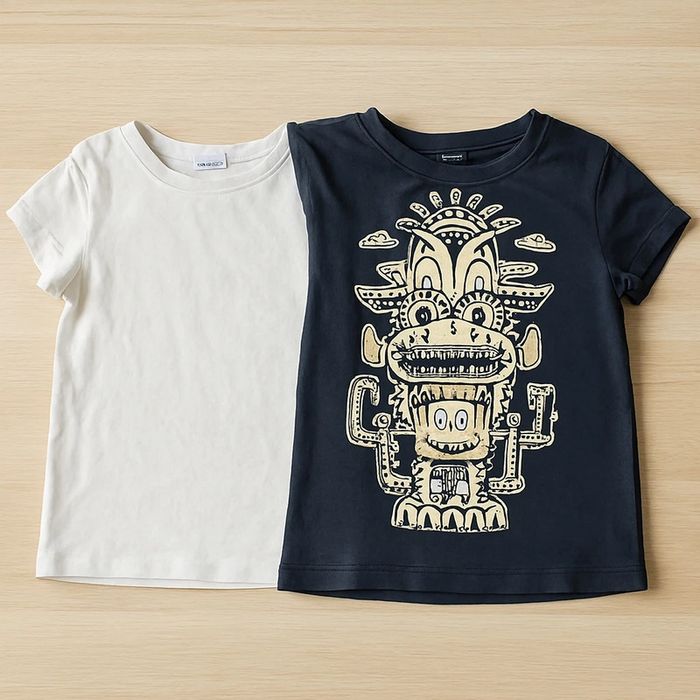 Lot de 2 t-shirts 8 ans – Gemo & Kiabi – 2€