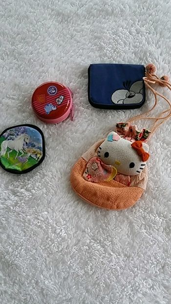 Lot de 4 porte monnaies fille enfant