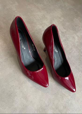 Escarpins bordeaux vernis