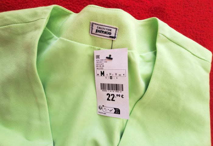 NEUF ! GILET SANS MANCHES VERT ANIS - PIMKIE - photo numéro 2