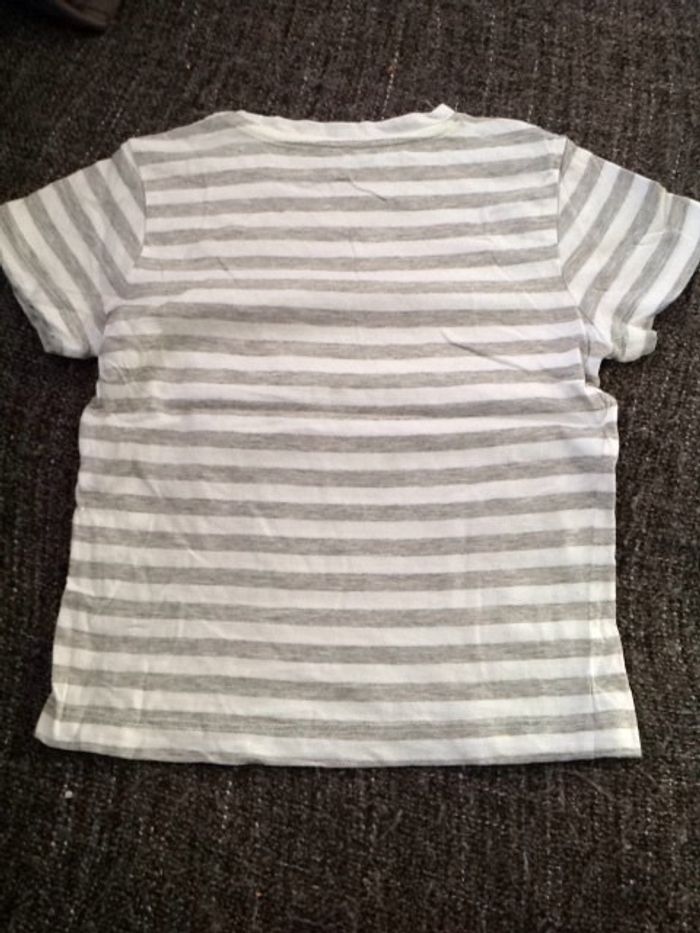 Tee-shirt Bout'chou gris et blanc - 24 mois - photo numéro 4