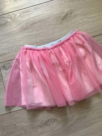 Jupe tutu  tulle rose - paillettes argenté  Petit bateau  3 ans Impeccable