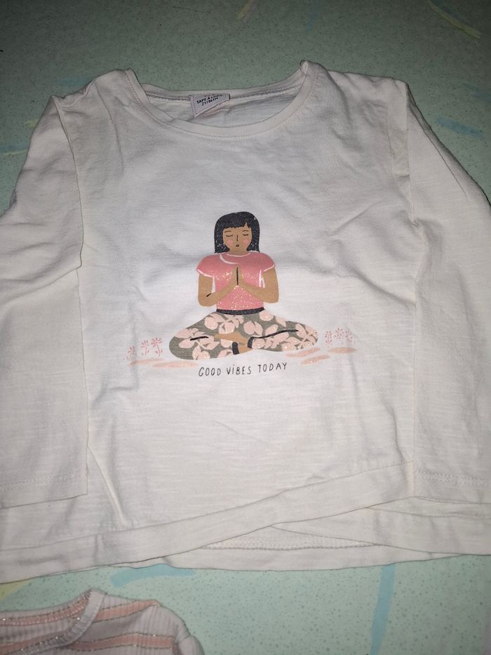 Lot 3 Tee-shirt longue manches fille - photo numéro 4