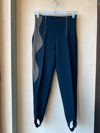 Pantalon fuseau à pince noir vintage