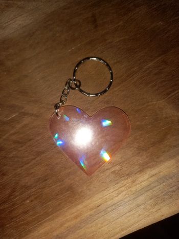 Porte clé cœur epoxy
