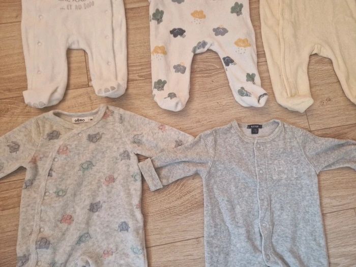 Lot grenouillères 1 mois, Gémo - photo numéro 3