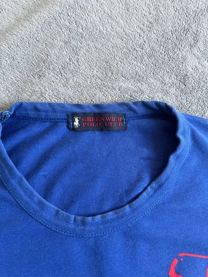 T-shirt Ralph Lauren Vintage Bleu Logo Rouge T.M – Classique et Iconique - photo numéro 2