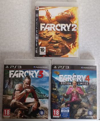 Collection PS3 Jeu Far Cry , N°2, 3 et 4 notices incluses et carte Far Cry 2
