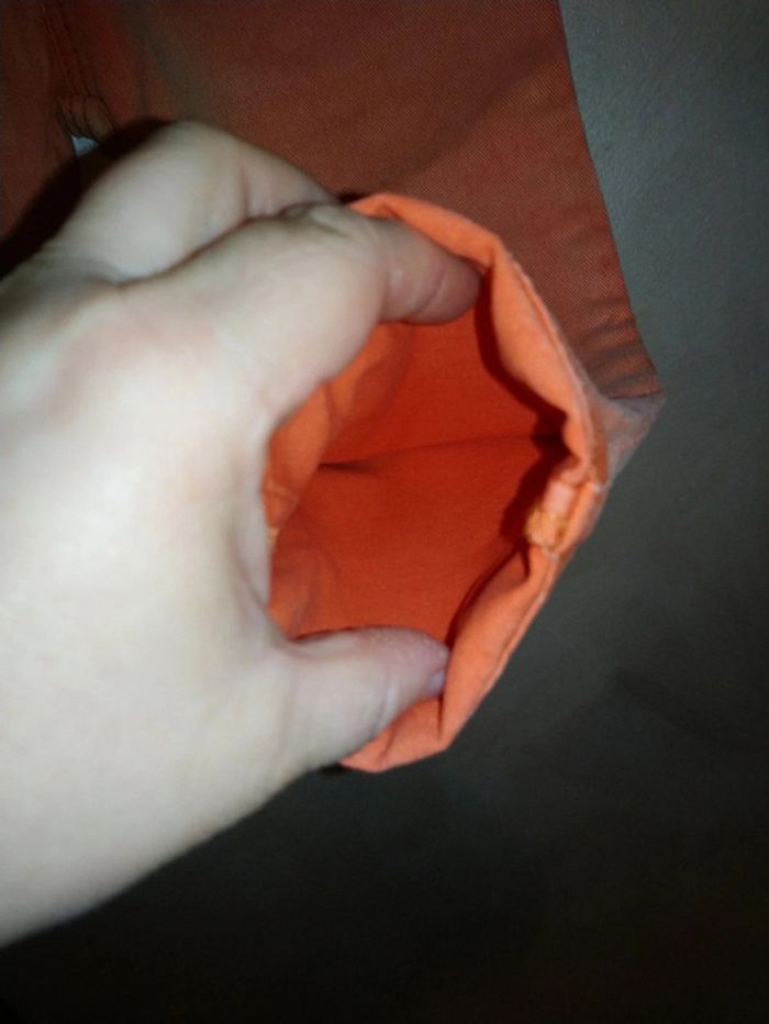 Superbe jeans orange bicolore ikks taille 12 mois - photo numéro 8