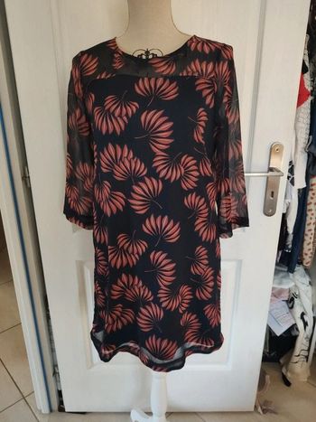 Robe doublé bleu marine/corail Vero Moda taille 36