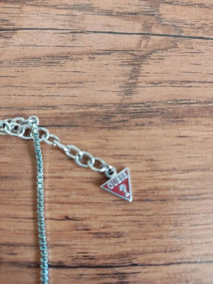 🌺Collier GUESS en Acier Blanc et Pierre Synthétique Blanche🌺 - photo numéro 2