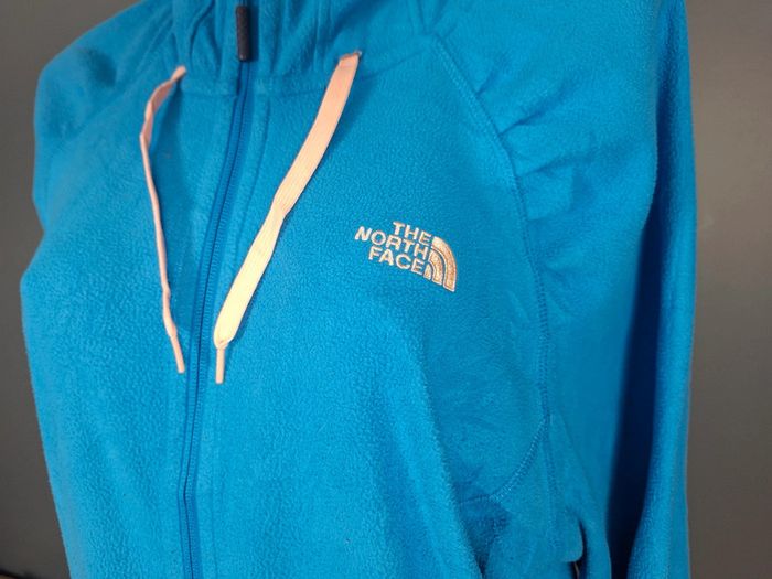 Polaire légère zippée the north face bleu femme - taille 2XL - brodé - photo numéro 3