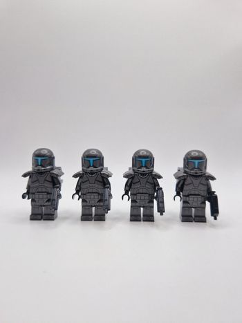 Figurines type lego 4 clones noir star wars