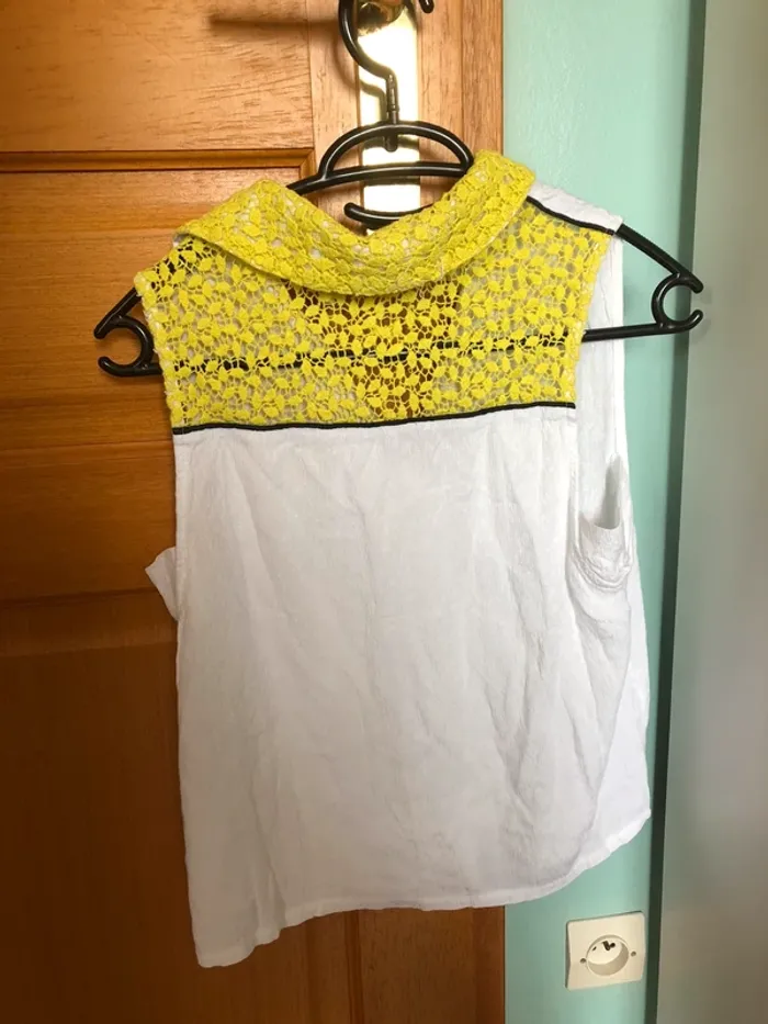 chemise sans manches kookai blanche tailler 36 - photo numéro 3