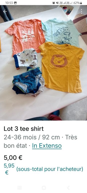 Tee shirt slip caleçons