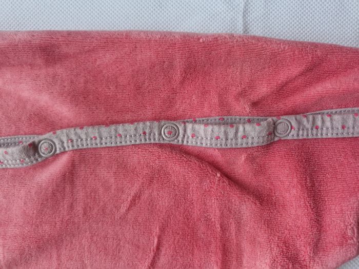 Pyjama 3 mois Sucre d’Orge Rose pois rose gris broderie florale fleur coccinelle - photo numéro 4
