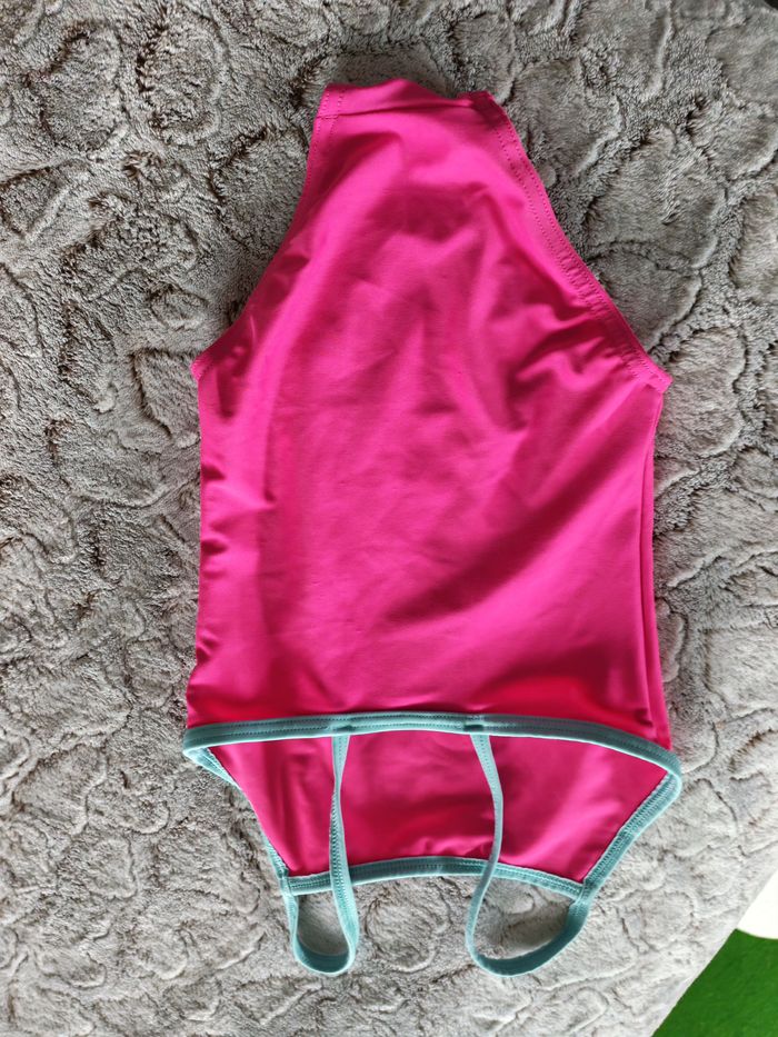 Maillot de bain rose fluo Nabaiji une pièce pour enfant - photo numéro 2