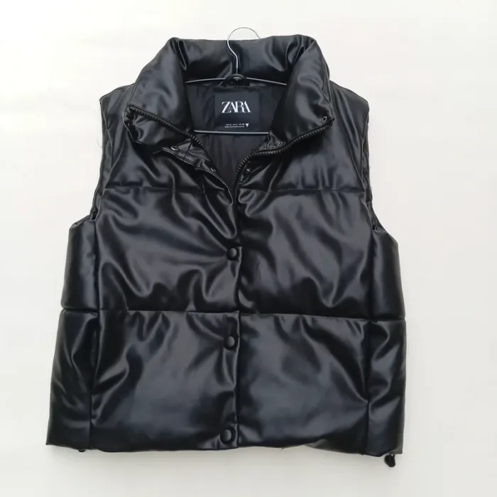 Veste Noire Sans Manches Zara Pour Femme