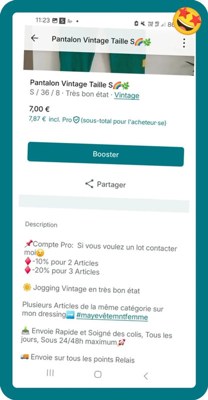 Pantalon Jogging Vintage Taille S🌿💝 - photo numéro 8