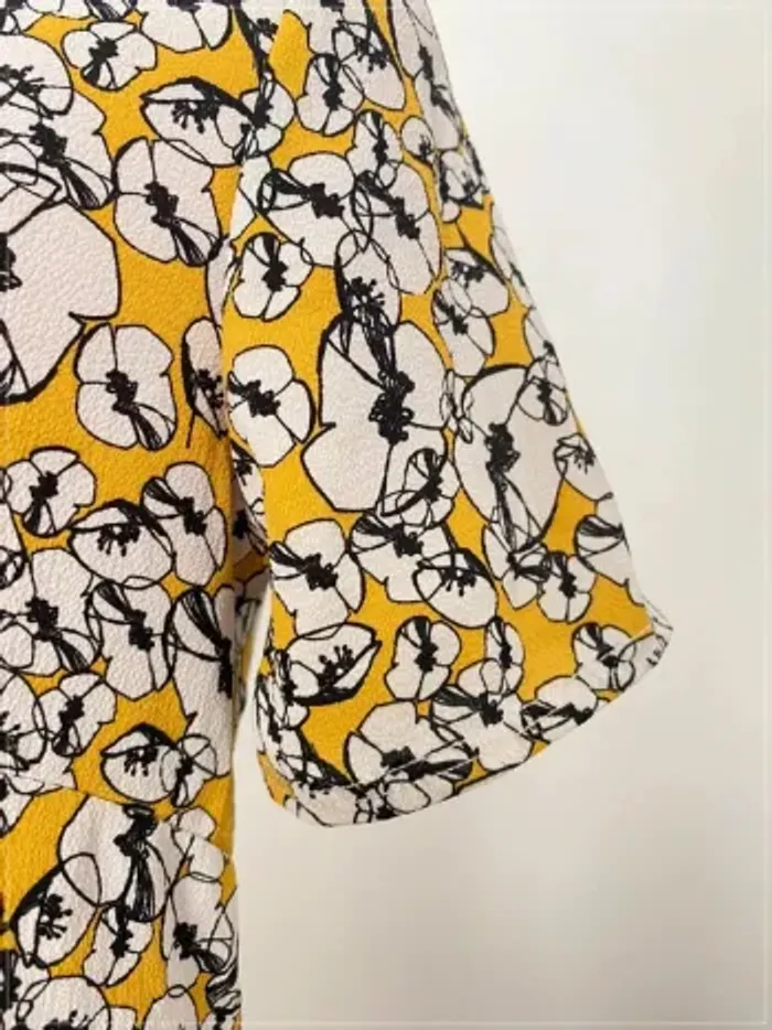 Top fluide fleuri jaune et blanc Cache-cache - photo numéro 3